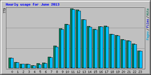 Hourly usage for June 2013